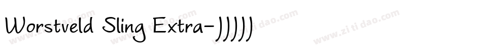 Worstveld Sling Extra字体转换